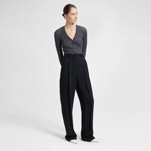 Theory Textured Cay Pleat Trouser